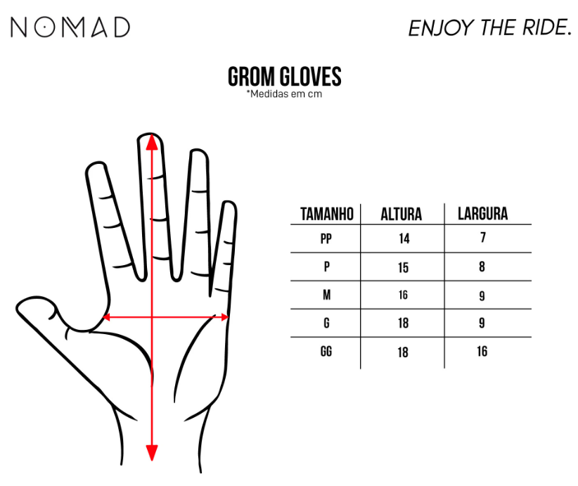 Luva Infantil Nomad Grom - Dedo Longo