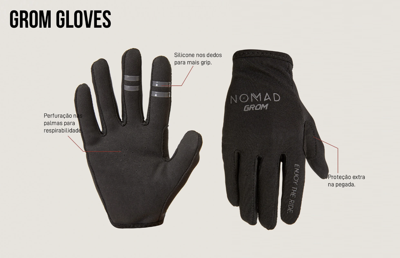 Luva Infantil Nomad Grom - Dedo Longo