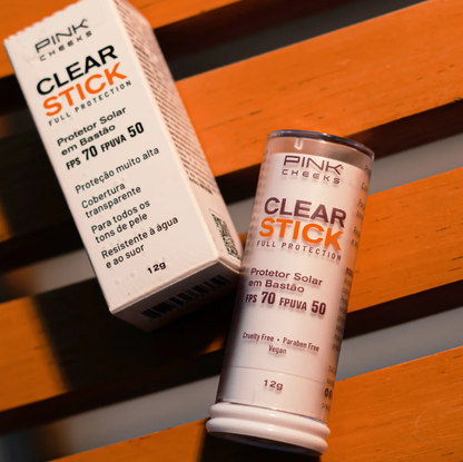 Protetor Solar Facial Pink Cheeks Clear Stick FPS70 / FPUVA50