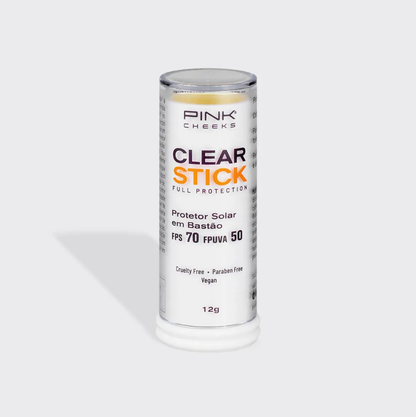 Protetor Solar Facial Pink Cheeks Clear Stick FPS70 / FPUVA50