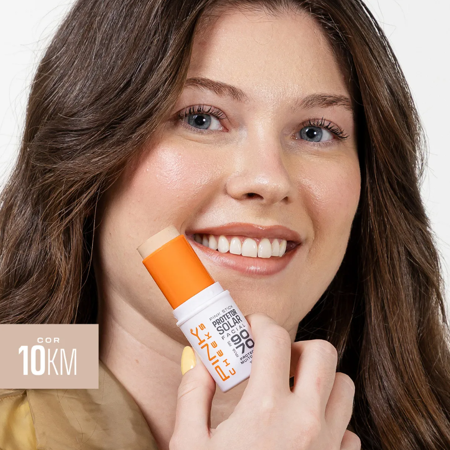 Protetor Solar Facial Pink Cheeks Pink Stick FPS90 / FPUVA70 - Edição Limitada MDR