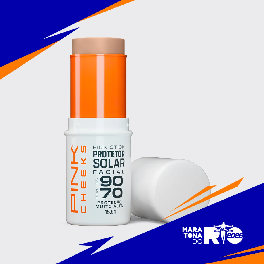 Protetor Solar Facial Pink Cheeks Pink Stick FPS90 / FPUVA70 - Edição Limitada MDR