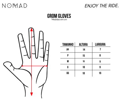 Luva Infantil Nomad Grom - Dedo Longo