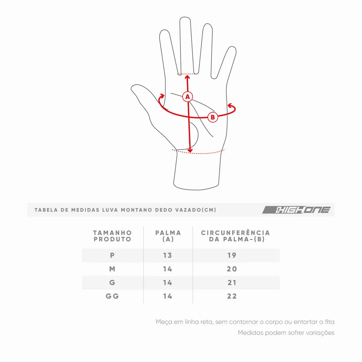 Luva High One Montano - Dedo Longo
