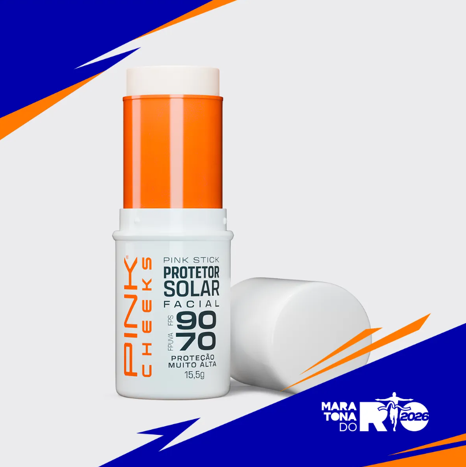 Protetor Solar Facial Pink Cheeks Pink Stick FPS90 / FPUVA70 - Edição Limitada MDR